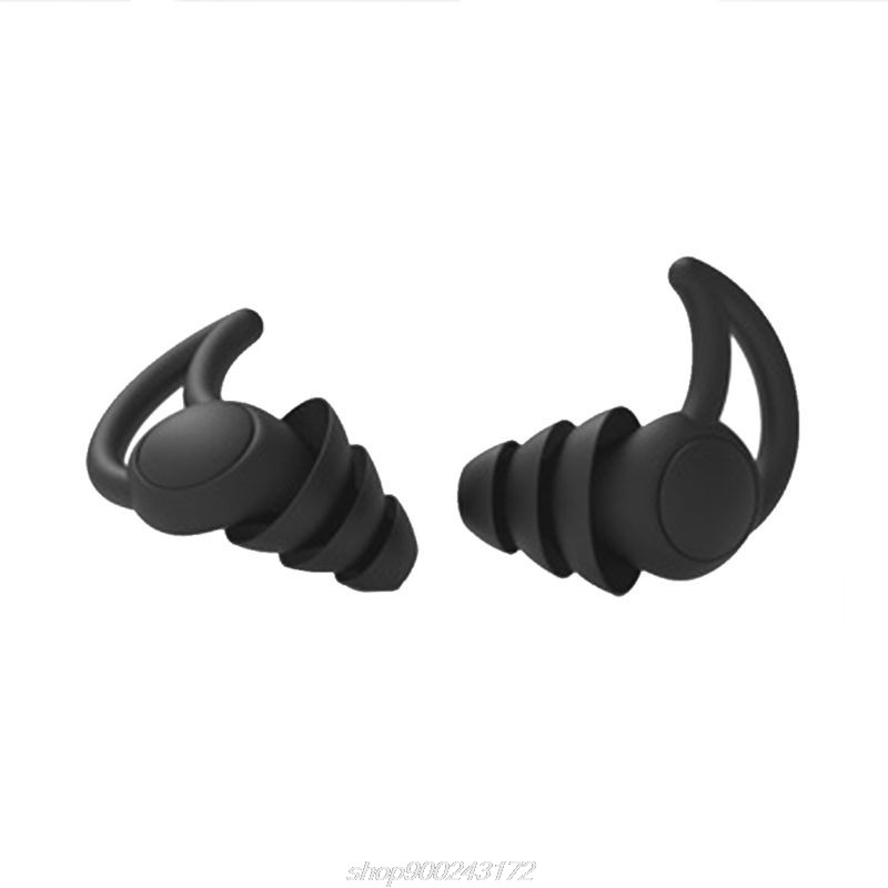 1 Pair Soft Silicone Ear Plugs Tapered Noise Reduction Sleep Earplugs Sound Insulation Ear Protector 2/3 Layers J03 21 Dropship