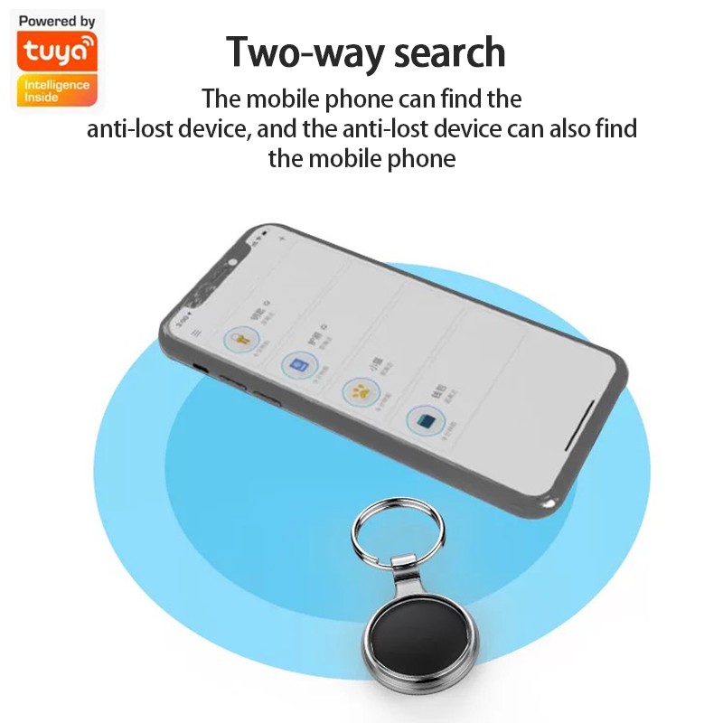 Smart Tracker Tag Wireless Bluetooth-compatible Pet Tracker Baby Bag Purse Key Finder Anti-lost Locator Tuya Smart Life