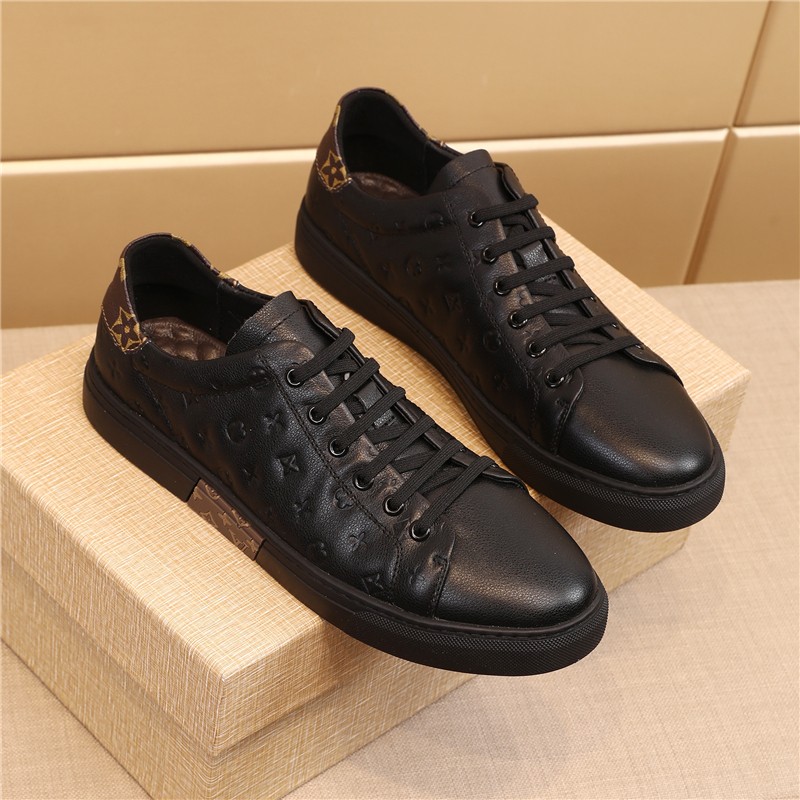 High quality men's leather shoes luxury brand casual and comfortable men's shoes lace-up fashion flat shoes sneakers