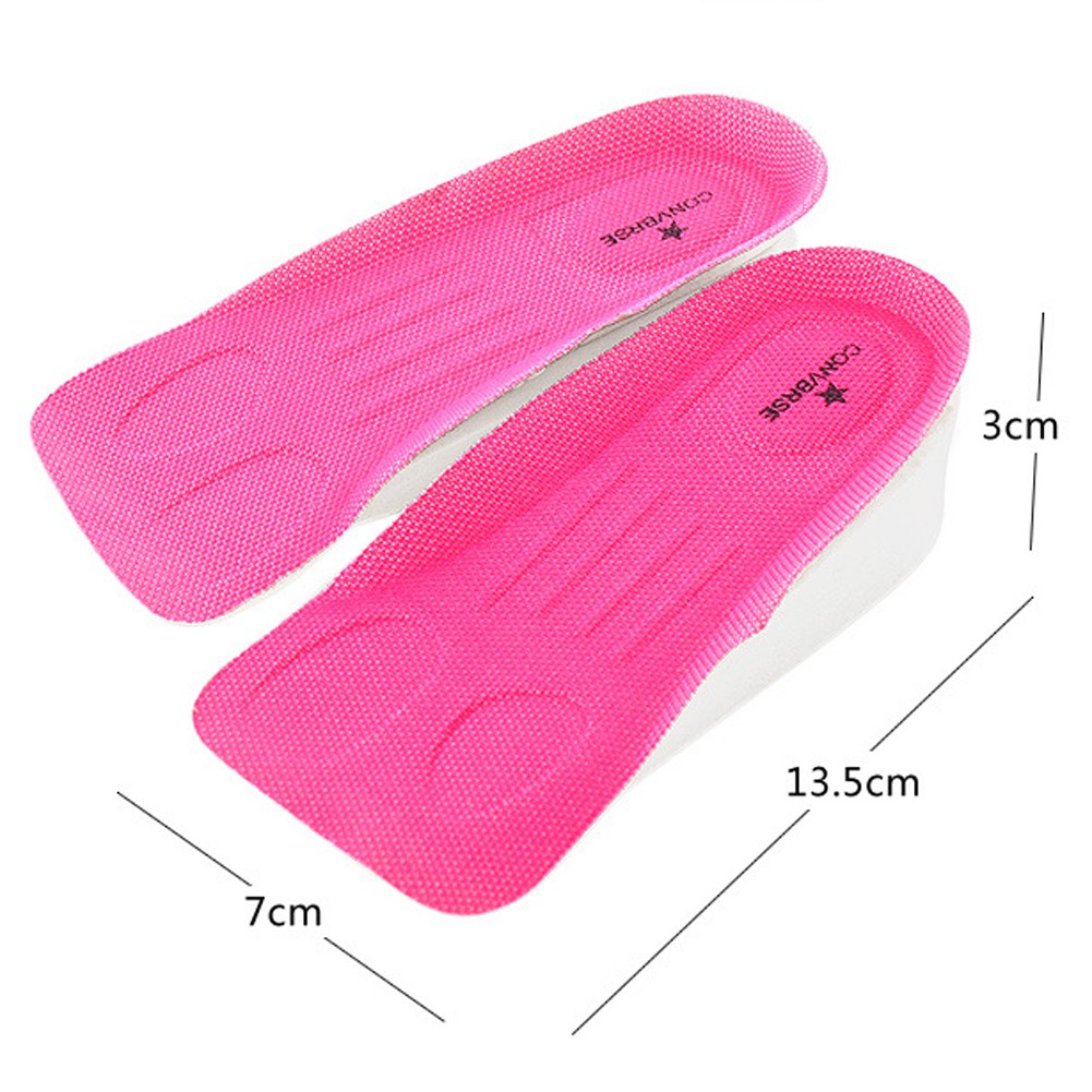 1 Pair Height Increasing Shoes Insoles For Shoes Foam Rubber Longer Shoe Insert Concave Invisible Inner Shoe Soles Color Random