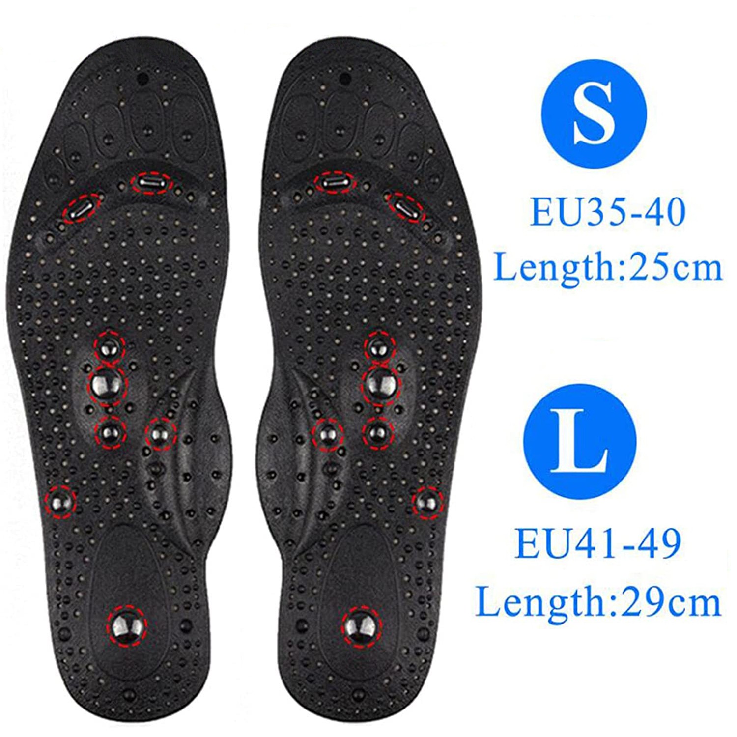 NOIPACE Magnetic Acupressure Shoe Insoles Foot Massage Shoe Pad Therapy Slimming Insole for Weight Loss Pain Relief Shoe Inserts