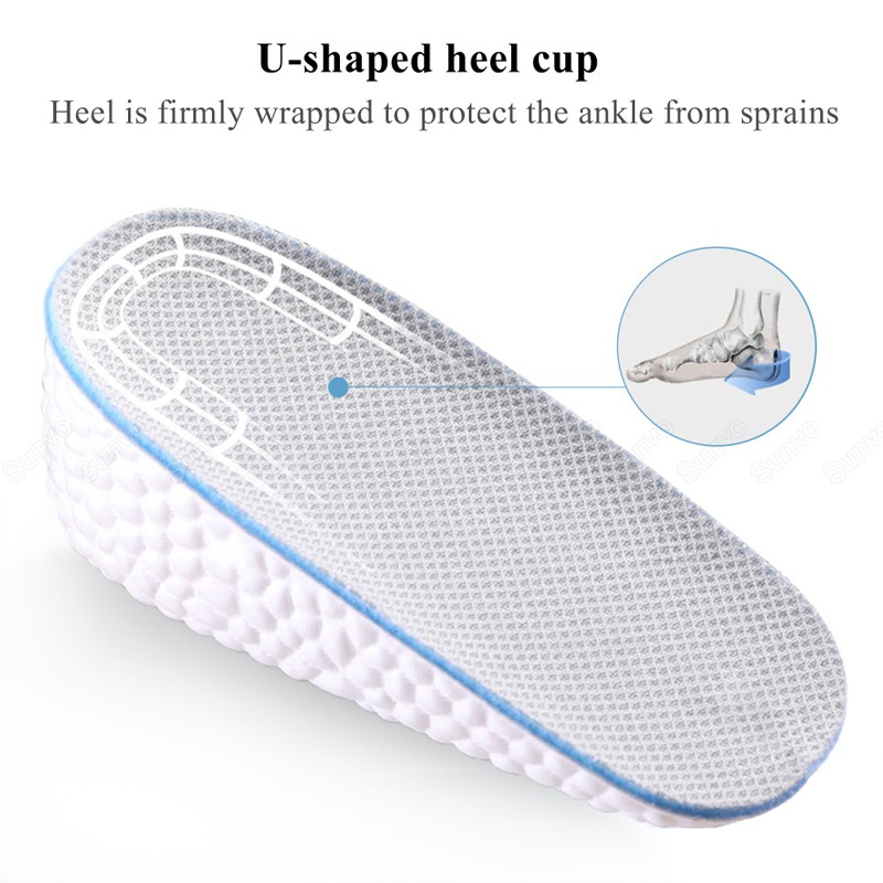 Memory Foam Height Increase Insoles For Men Women Shoes Insert Sneakers Heel Lift Mold EVA Material Increase Insole