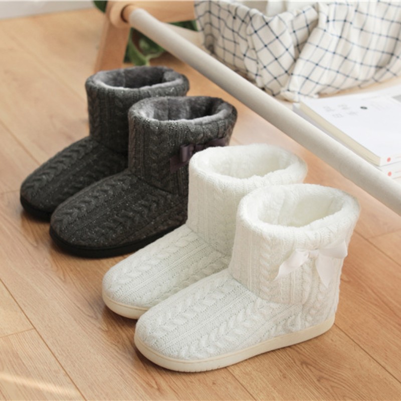 Women 2022 Autumn Winter New Plus Fleece Warm Ankle Boots Indoor Plush Slipper Shoes Comfortable Home Shoes Women Botas De Mujer