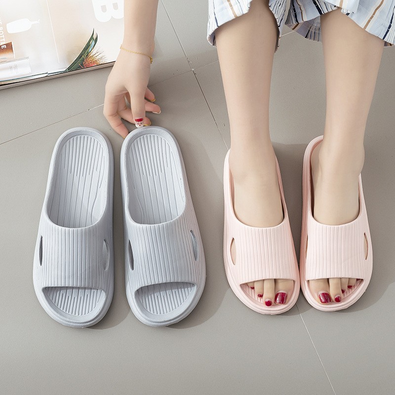 Home Soft-soled Slippers Women Summer Bathing Non-slip Soft Sandals Couple Noise Reduction Wear-resistant Flip Flops Female Shoes