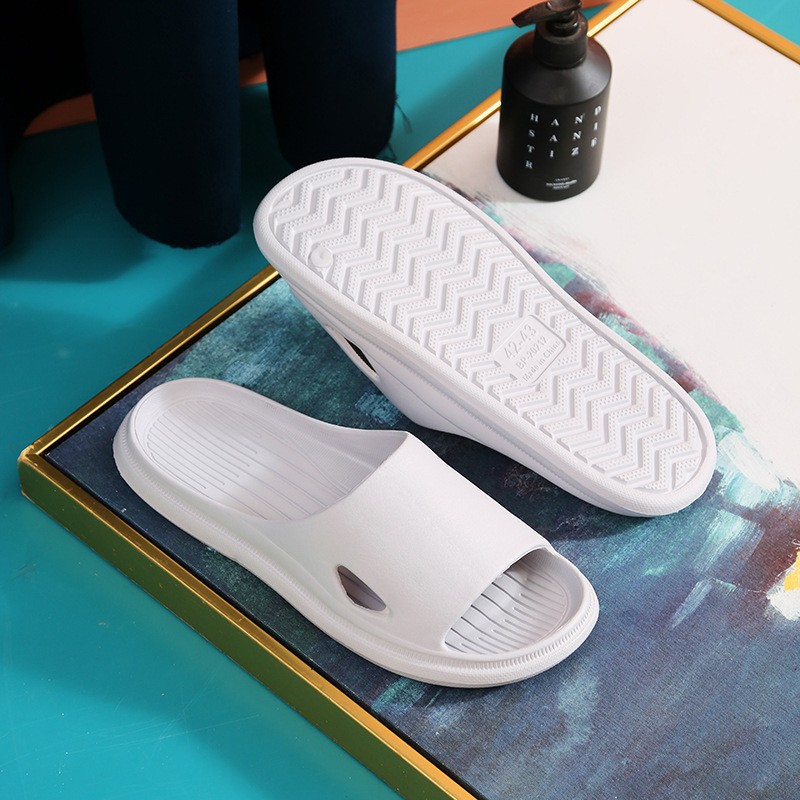 Thin Bottom Slippers Women Striped Soft Bottom Plastic Slippers Indoor Home Noise Reduction Sandals Bathroom Non-slip Flip Flops