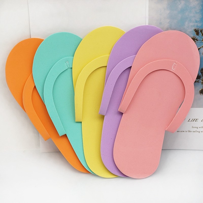 Girseabi 48 Pairs Disposable Slippers Portable Travel Foam Shoes EVA Sandals Beach Spa Flip Flop Hotel Nail Salon Pedicure Tools