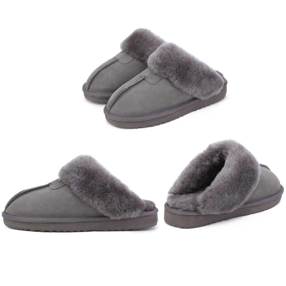 Real Fur Furry Slippers for Women Fashion Female Alpaca House Women Winter Plush Indoor Warm Man Home Shoes Stuffed Woman