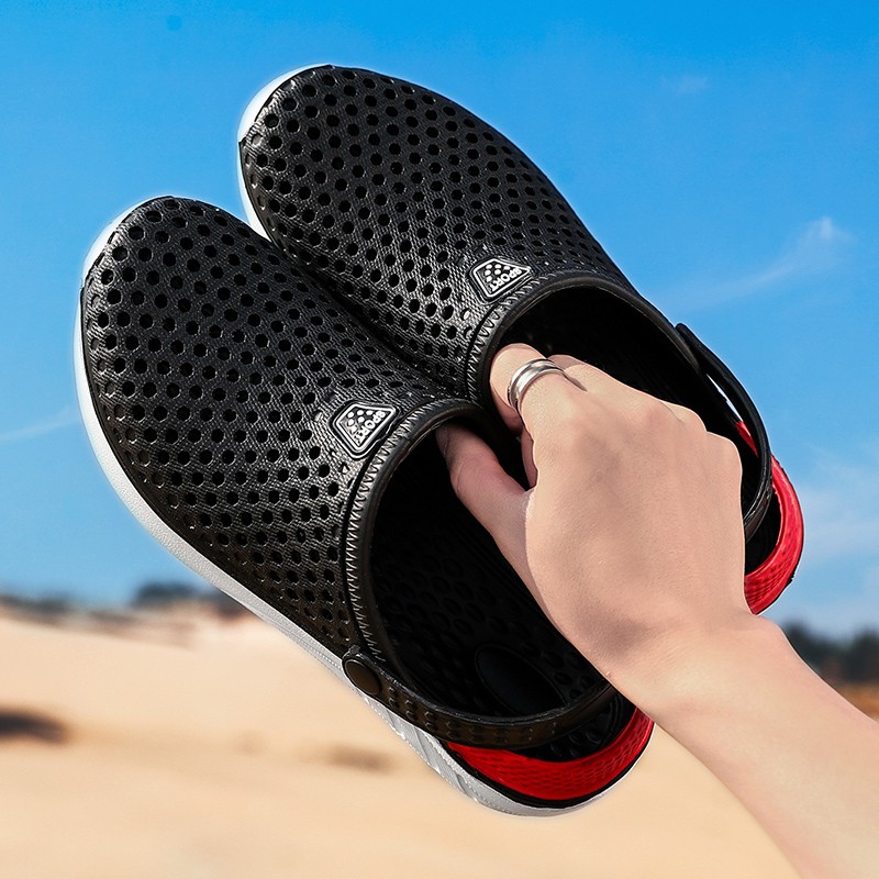 Men's sandals women's beach shoes lightweight breathable non-slip garden wading clogs shoes