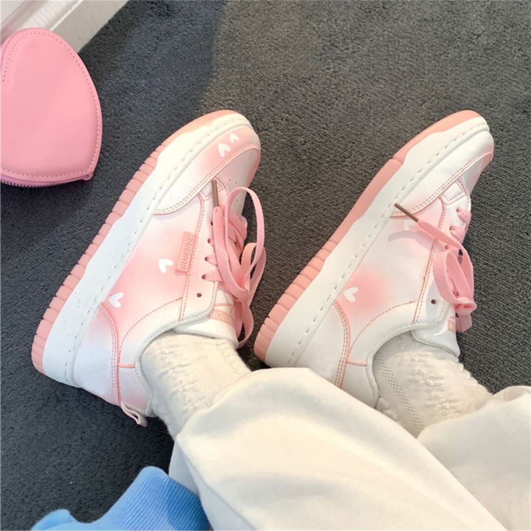 Women Sneakers Sneakers Kawaii Platform Flats Harajuku Fashion Casual Pink Vulcanized Spring Dropshipping Scarpe Donna