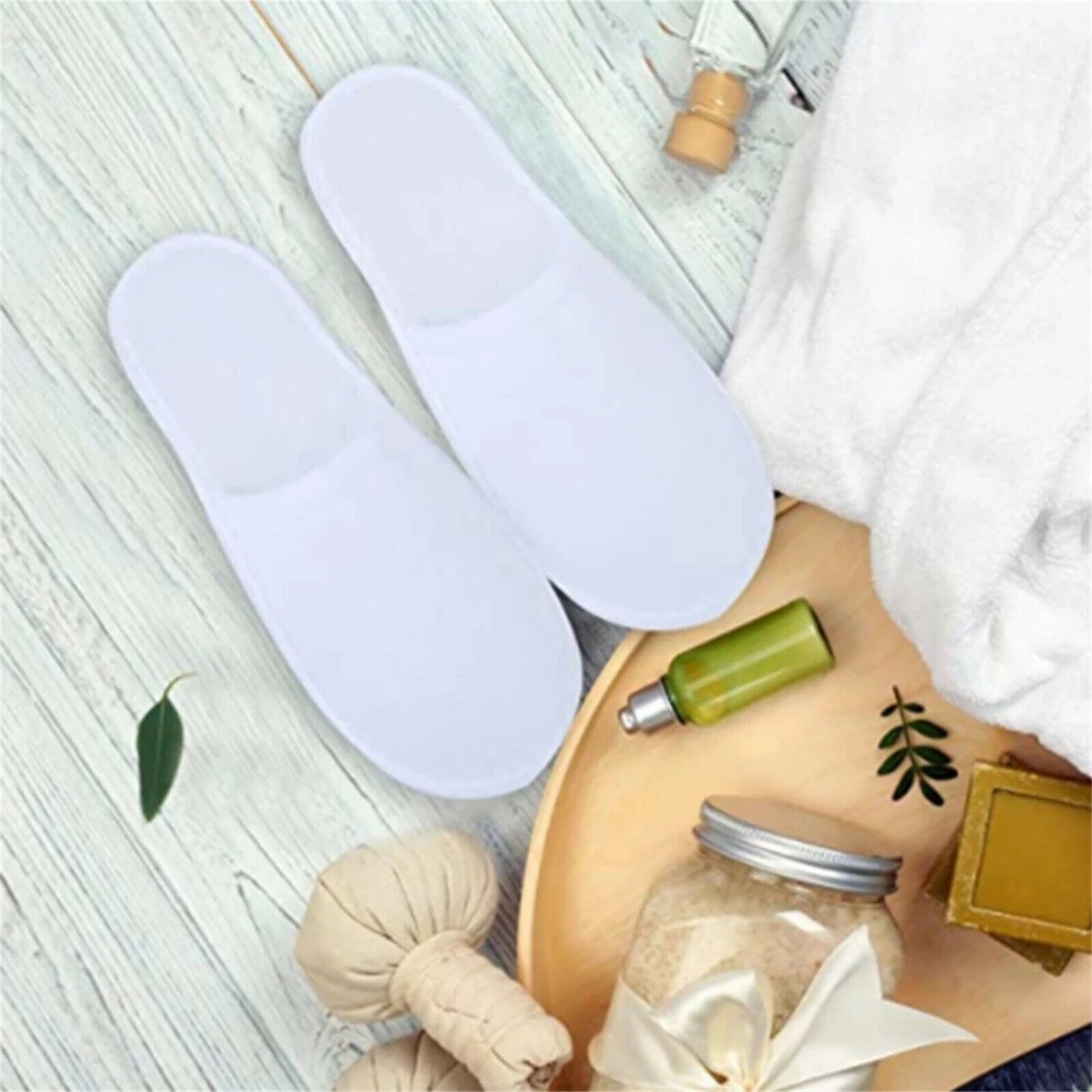 30 Pairs of Disposable Slippers, Soft Touch A+ Quality Closed Toe, Suitable for Hotel, Spa Guests, Travel Men and Women (White)