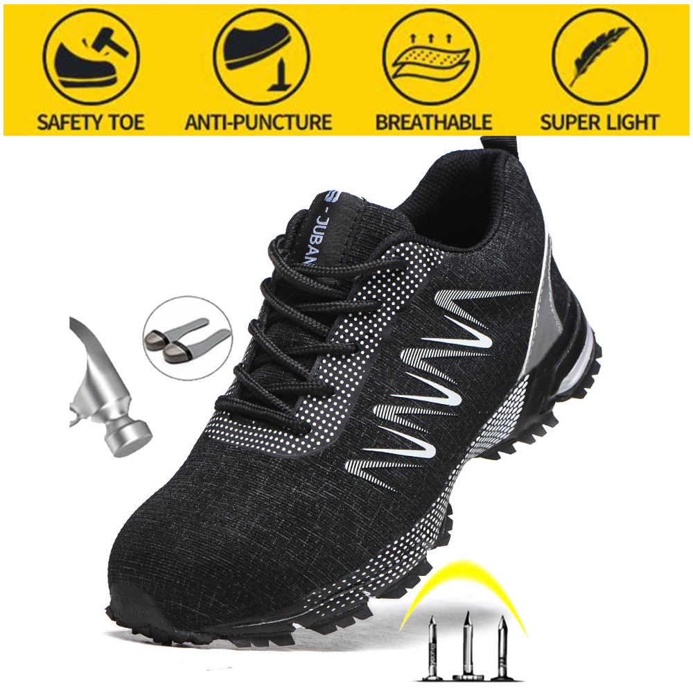 Wear-resistant non-slip safety protective work shoes breathable anti-smashing safety shoes men's anti-puncture sports shoes