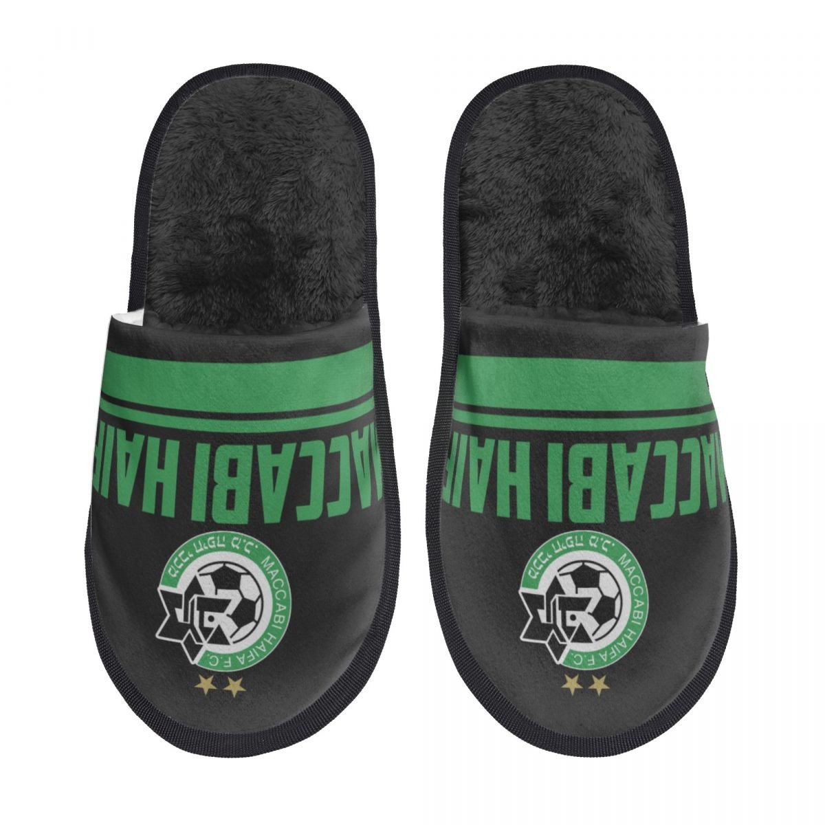 Maccabi Haifa Fc Women and Men Fluffy Slipper Soft Plush Warm Home Shoes Anti-slip Cozy Plush