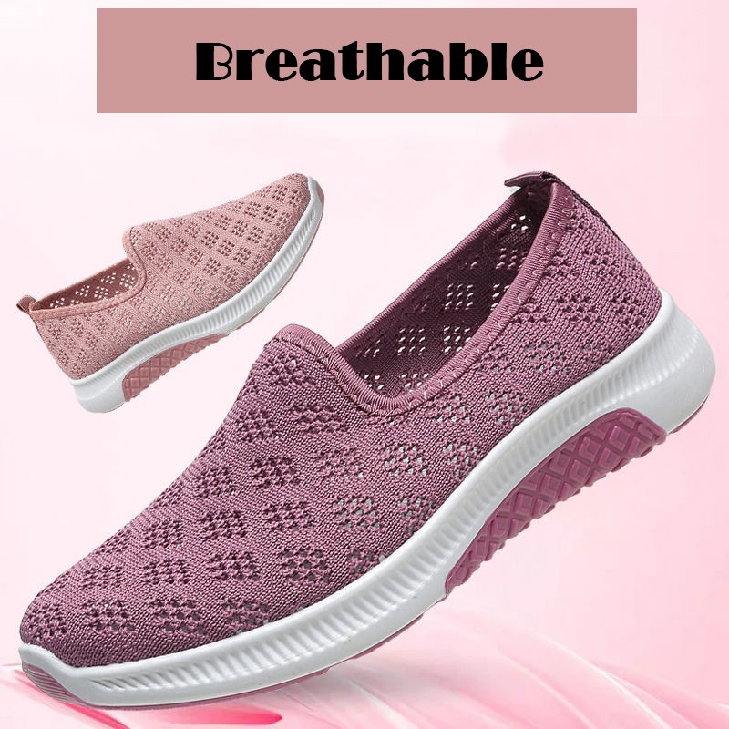 Summer Korean Fashion Mesh Women Shoes Comfortable Breathable Hollow Gym Walking Casual Sneakers Flat Ladies Vulcanized Shoes