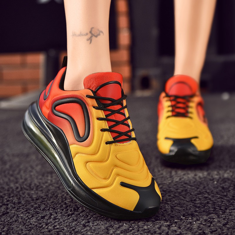 Designer Air Cushion Sneakers Women Fashion Gradient Color Sneakers Mens Popular Professional Damping Lovers Running Shoes