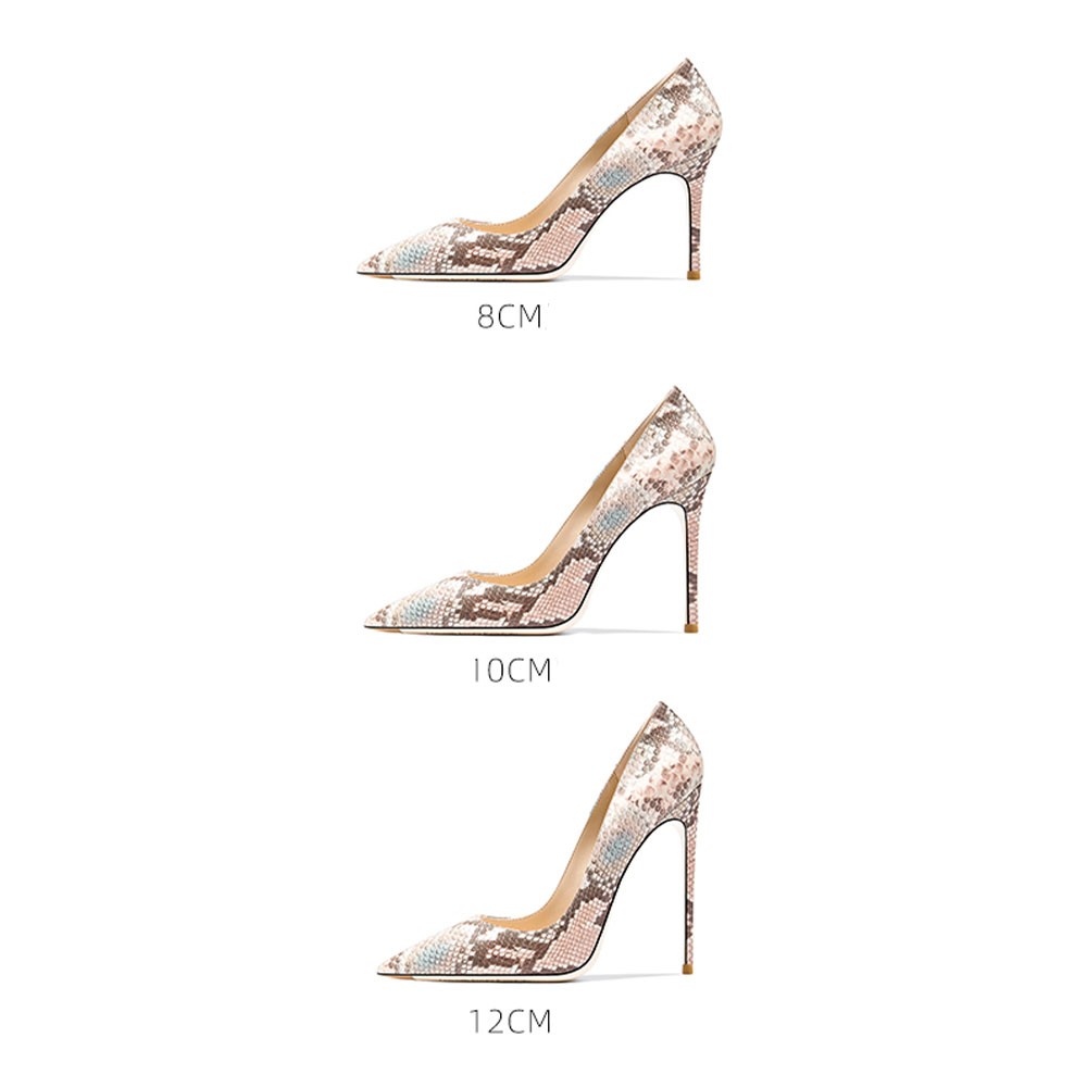 KRIKI Serpentine Women Pumps Thin High Heels Pointed Toe Handmade Fashion Elegant Party Wedding Casual Lady Shoes Plus Size