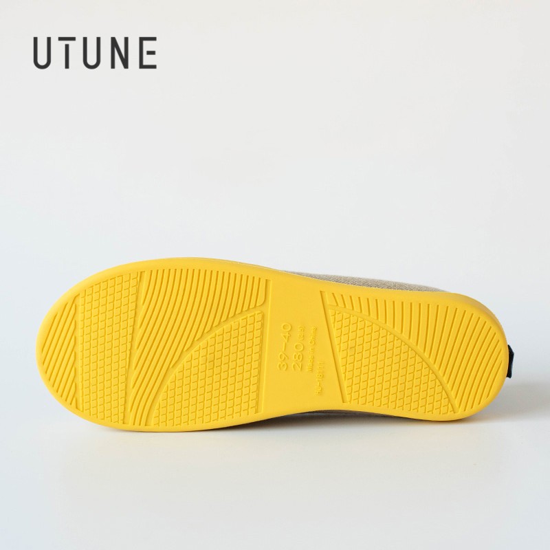 UTUNE Insoles with Removable Sole Home Shoes Insoles Waterproof Silent for Walking Dual Purpose Shoes Flat Shoes TPR EVA