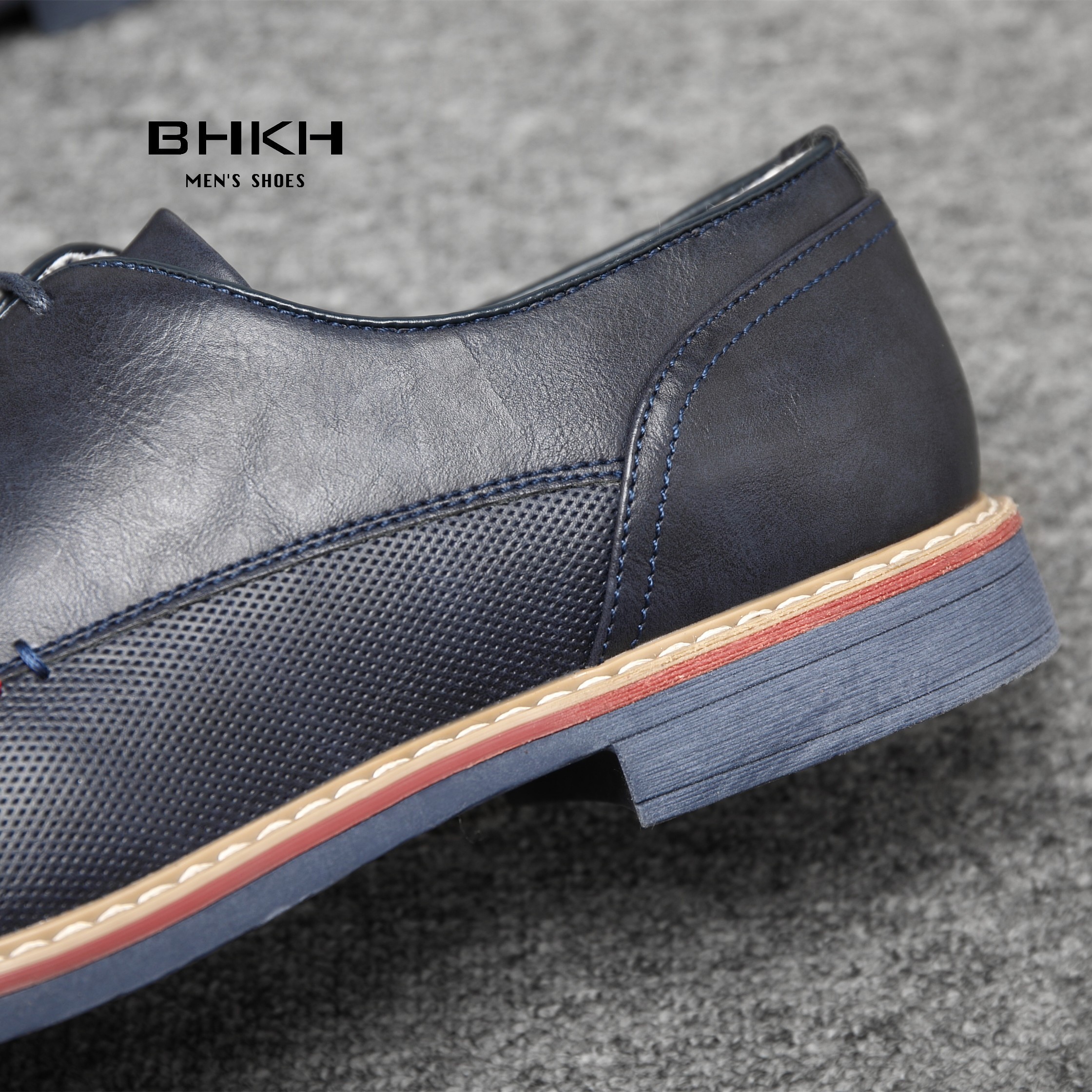 BHKH 2022 Genuine Leather Dress Shoes Comfortable Men Casual Shoes Smart Business Office Work Lace-up Men Shoes