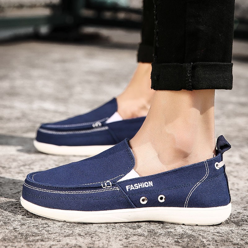 Men's Canvas Shoes Breathable Casual Shoes Luxury Brand Men Loafers Lightweight Boat Shoes Designer Vulcanize Shoes Sneakers