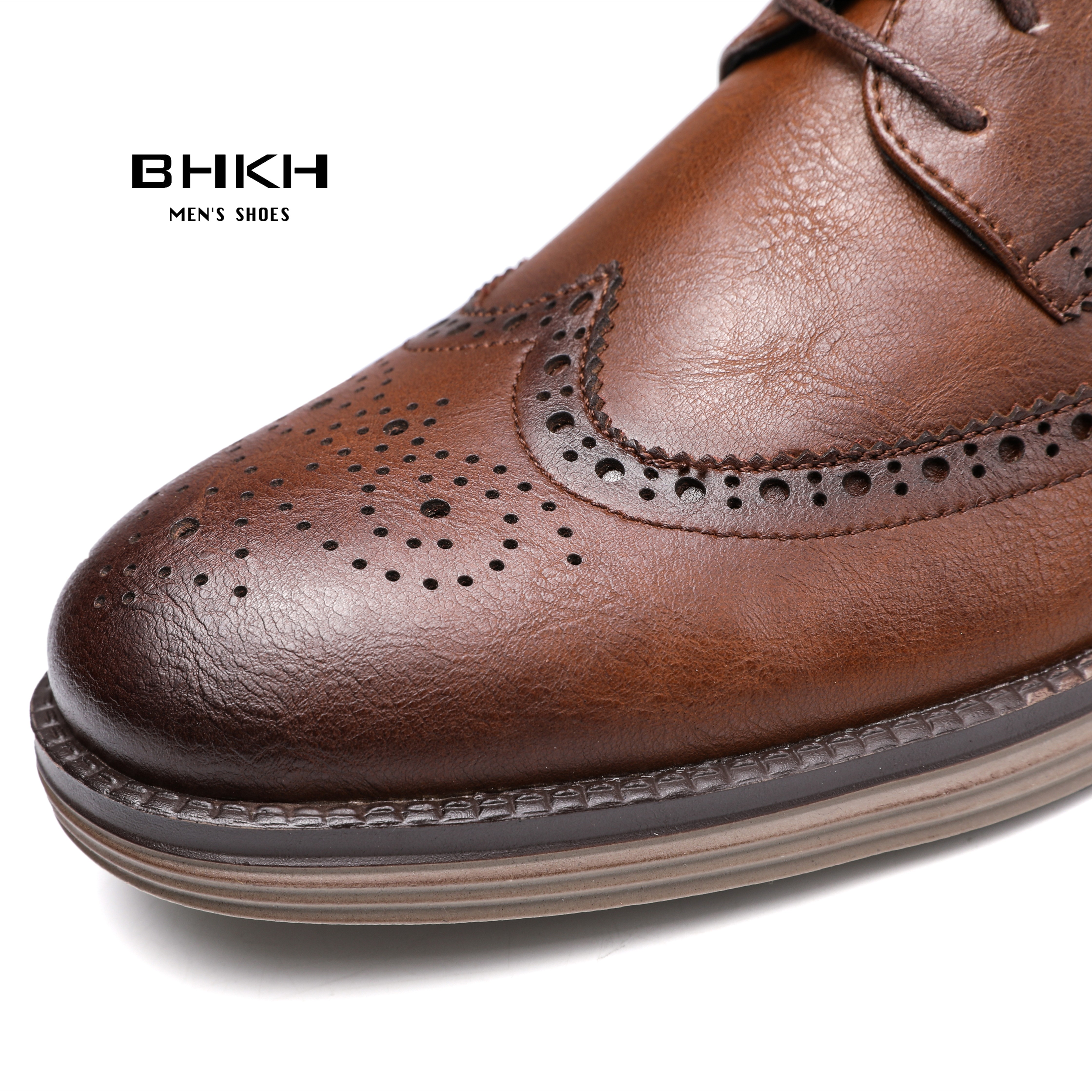 BHKH 2022 Autumn Mens Dress Shoes Genuine Leather Lace-up Men Casual Shoes Smart Business Office Work Shoes Men Shoes