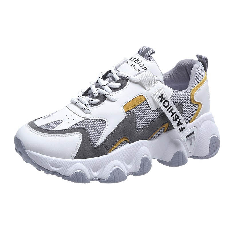 2022 spring, summer and autumn dad shoes breathable Korean version of thick-bottomed sports shoes student casual running shoes