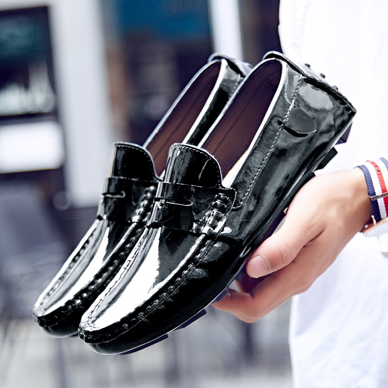 split genuine leather mens loafers luxury brand 2020 fashion handmade moccasins men black casual shoes slip on men boat shoes