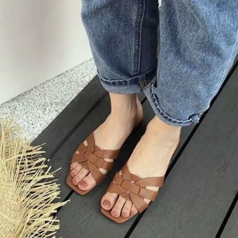 LuasTuas New Arrivals Women Sandals Square Toe Ins Summer Shoes For Woman Fashion Chic Ins Ladies Footwear Shoes Size 35-43