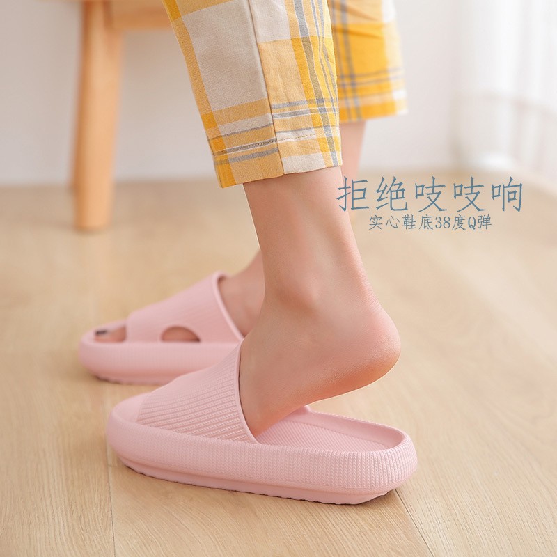 Thick platform slippers women indoor bathroom slides soft eva comfortable anti-slip home floor slippers ladies summer shoes men