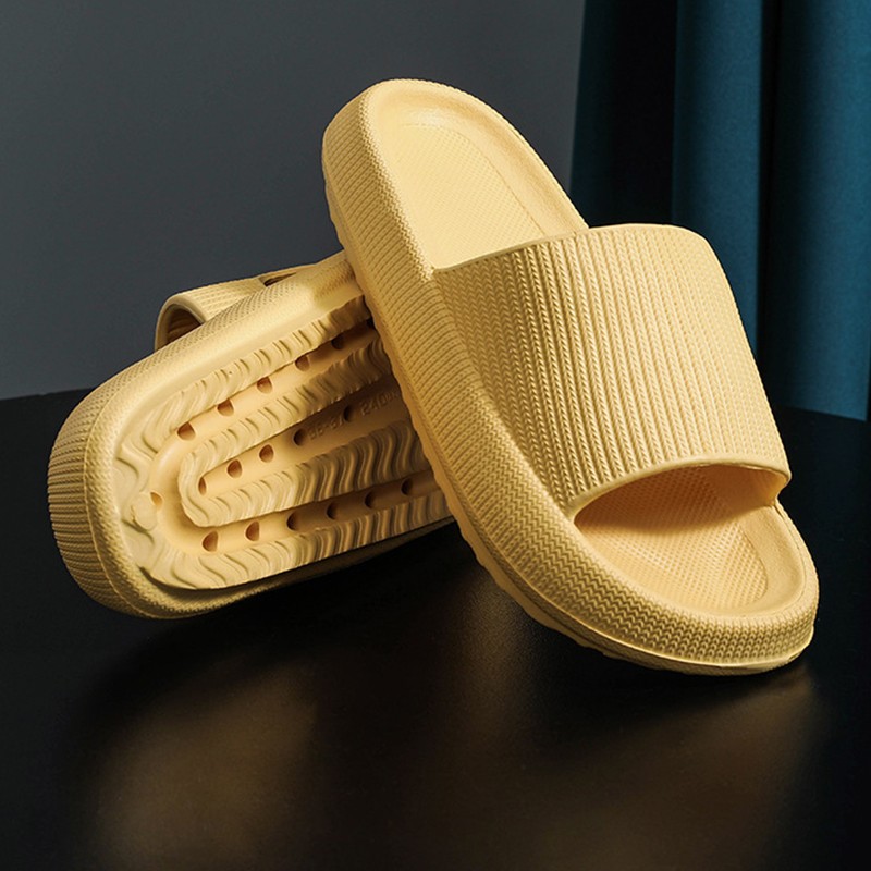 Rimocy Thick Sole Home Women Slippers Soft Summer Slides Non-slip Woman Flat Heel Comfortable Sandals Flip Flops Female