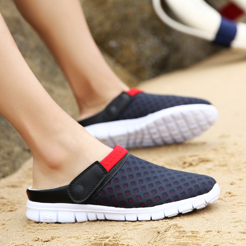 Unisex Summer Mesh Sandal Lightweight Breathable Outdoor Sneaker Slip-on Sneaker Beach Moccasin Shoe