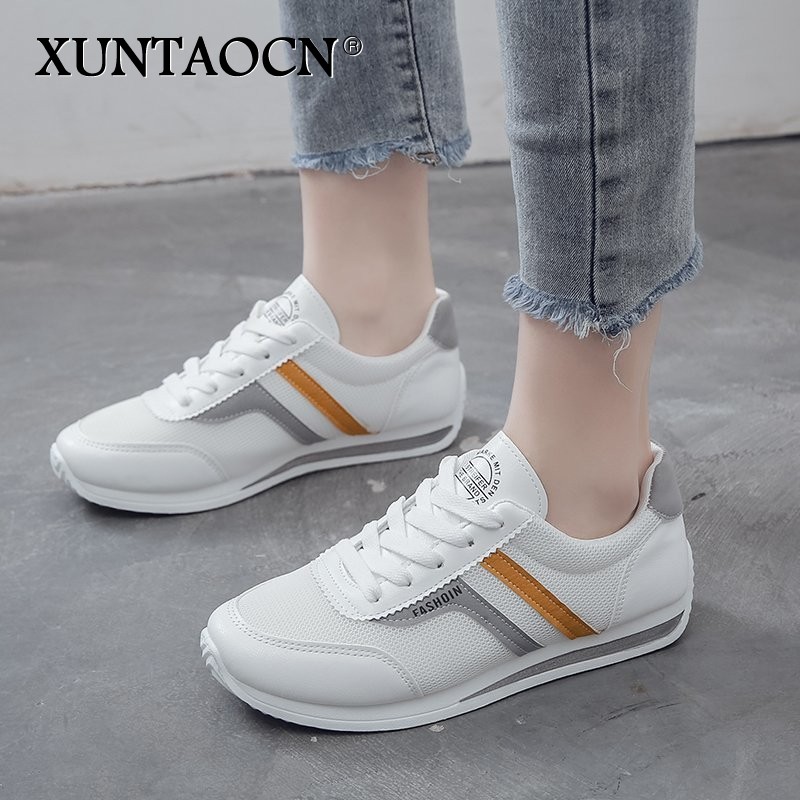 Women Reflective Chunky Sneakers Thick Sole Ladies Casual Vulcanized Shoes Web Celebrity Dad Female Fashion Designer Sneakers