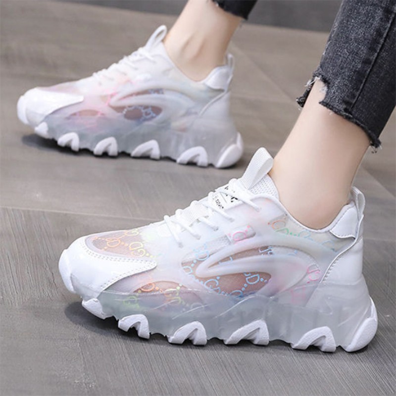 Women's sports shoes 2021 new summer Korean version of thick-soled casual old shoes fashion net women's shoes