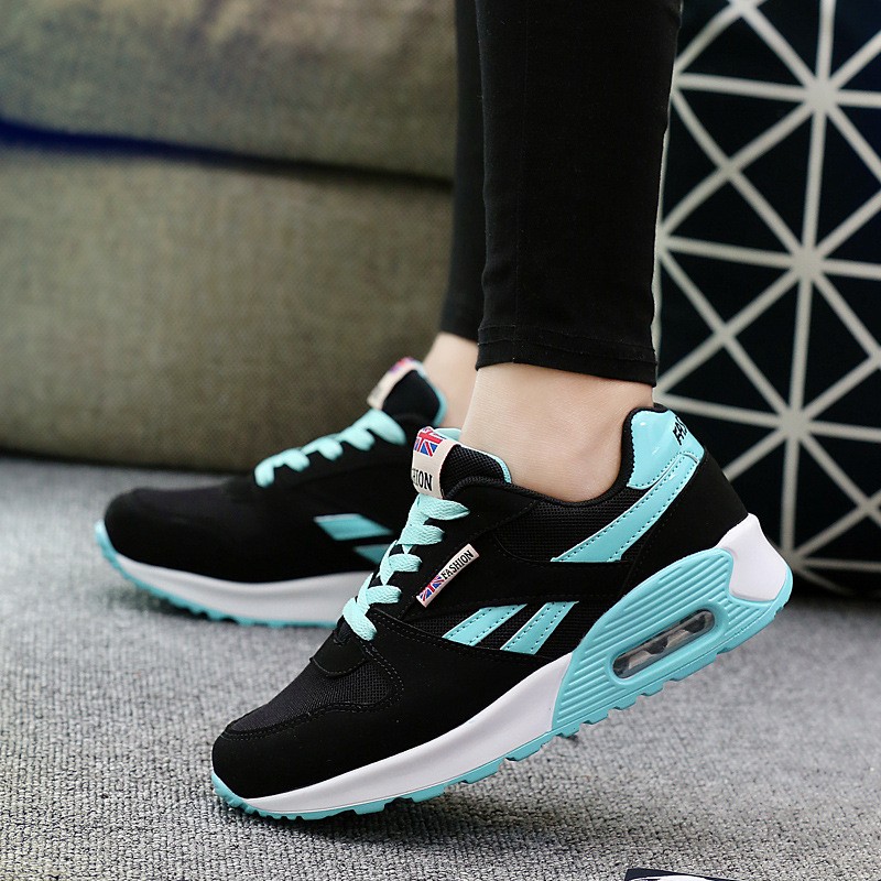 Ladies Shock Absorption Sneaker Comfortable Breathable Running Shoes Air Cushion Soles Casual Outdoor Shoes Shoes