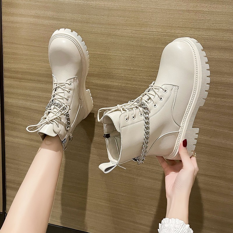 2022 New Woman Ankle Boots Flat Heel Shoes Women Lace Up Winter Autumn Daily Boots Short Boots Woman Shoes