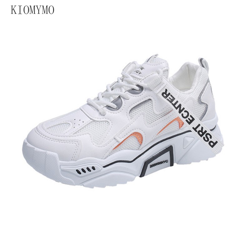 2021 new spring and autumn breathable mesh student women's shoes increase casual sports shoes Korean running women's shoes