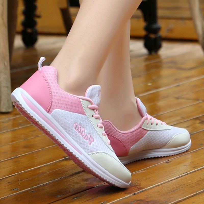 Sneakers Woman Spring Summer For Flat Mesh Basket Light Breathable Lace Up Casual Shoes Zapatillas Mujer