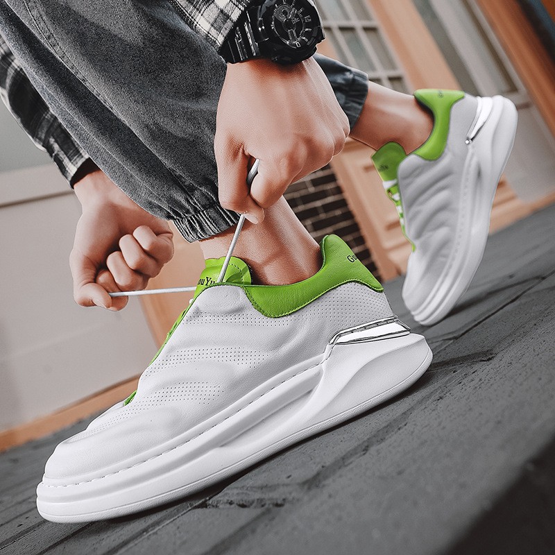 Men Sneakers Fashion Light New Casual Colorful Height Increasing Men Shoes Street Style Lace Up Breathable Men Chunky Sneakers