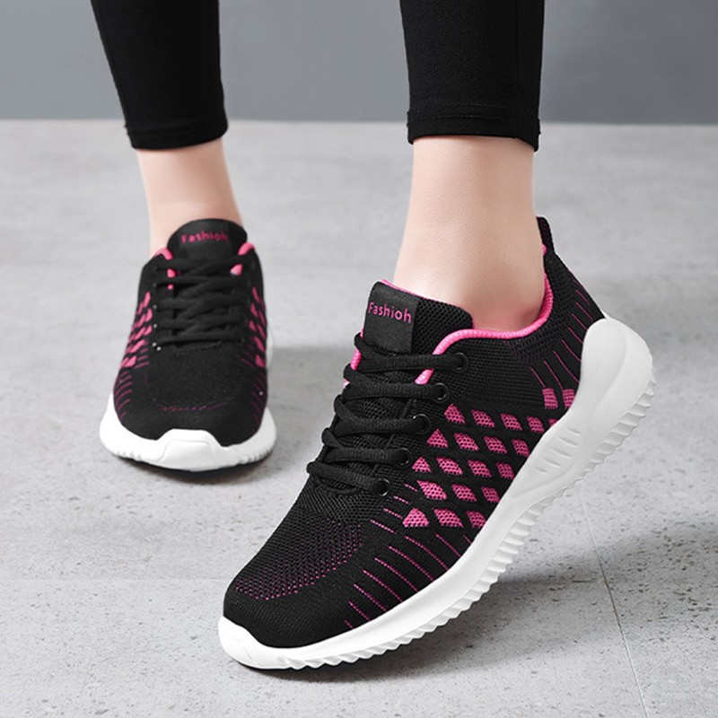 Women Breathable Running Shoes Comfortable Sneakers Mesh Soft-soled Shoes Women Flat-soled Casual Shoes Shoes