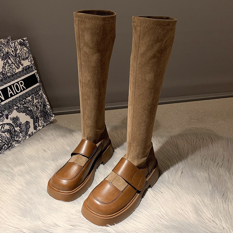 Stretch over the knee boots increased round toe women's boots autumn and winter casual sexy long boots 35-40 women's high boots