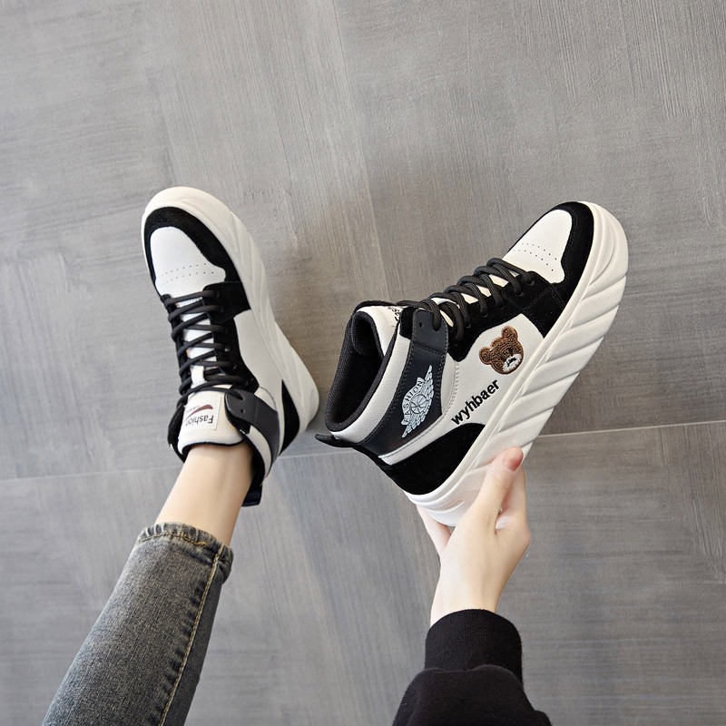 Women's high-heeled high-heeled sports shoes vulcanized shoes fashion breathable shoes running shoes for women 2021