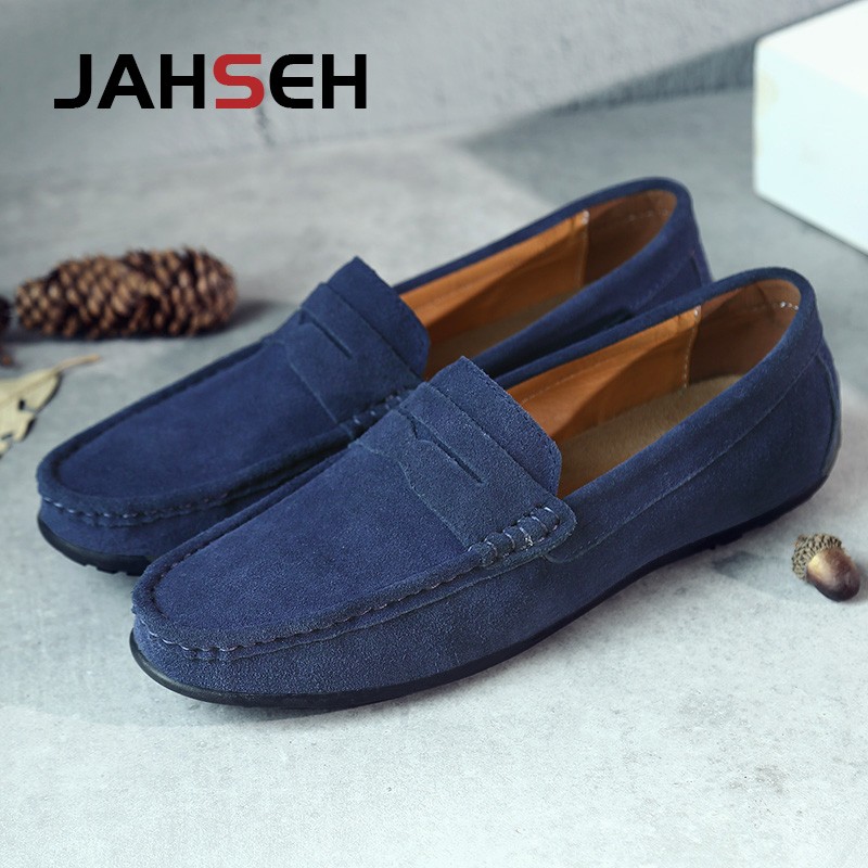 Brand Spring Summer Moccasins Men Shoes High Quality Genuine Leather Shoes Men Flats Lightweight Driving Shoes Size 38~47