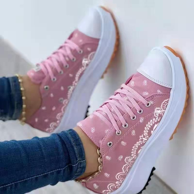 New Women Sneakers Thick Sole Shoes Woman Platform Sneakers Female Casual Sports Shoes Ladies Canvas Shoes Height Increase