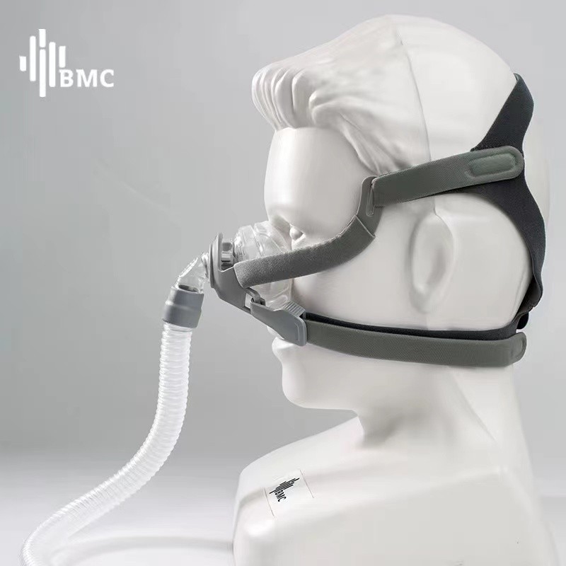 BMC Auto CPAP Nasal Mask Silicone Breathing 3 Size Pillow With Adjustable Headwear Strap Headband For Sleep Apnea Anti Snoring