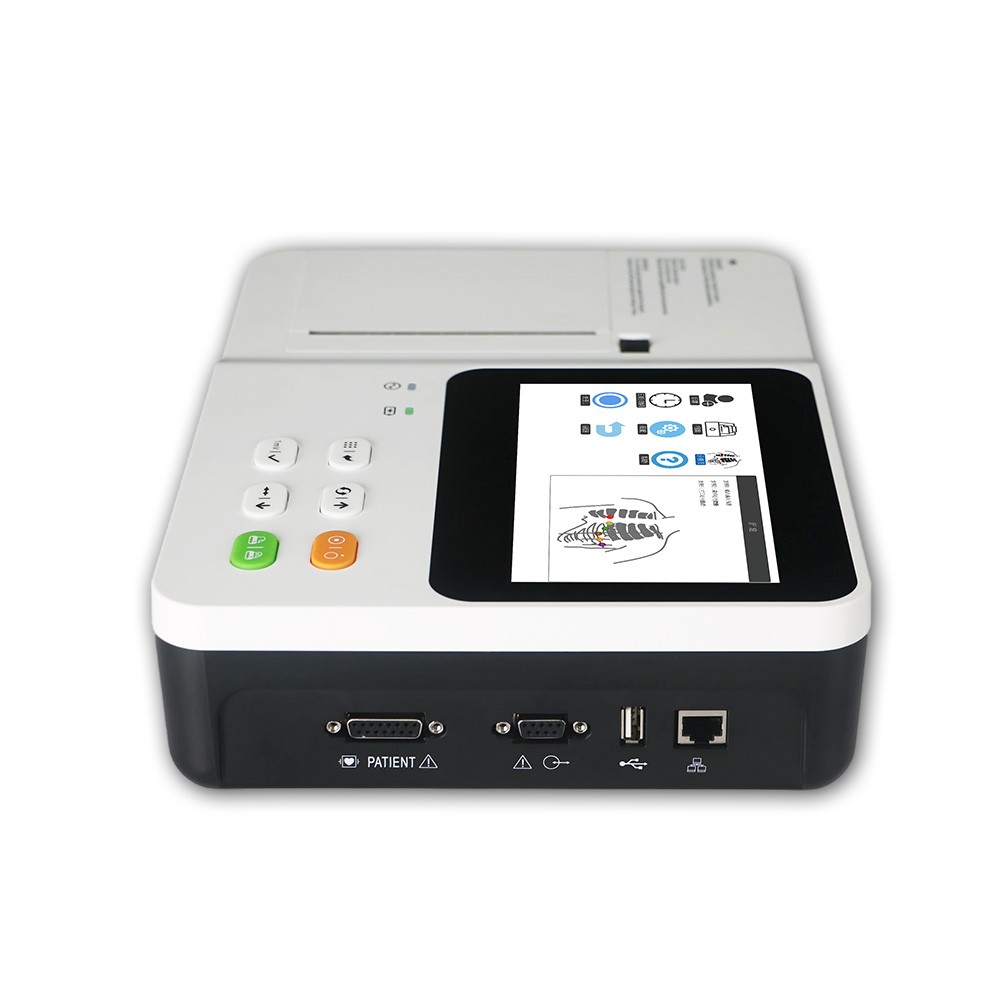 Full digital 6 channel ECG machine 7 inch LCD screen 12-lead synchronous ECG acquisition external USB memory 4 operating mode