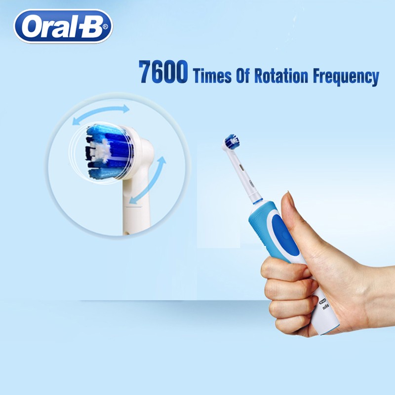 Oral B 2D Rechargeable Electric Toothbrush Rotating Vitality Daily Cleaning Rechargeable Induction 110-240V Toothbrush Head