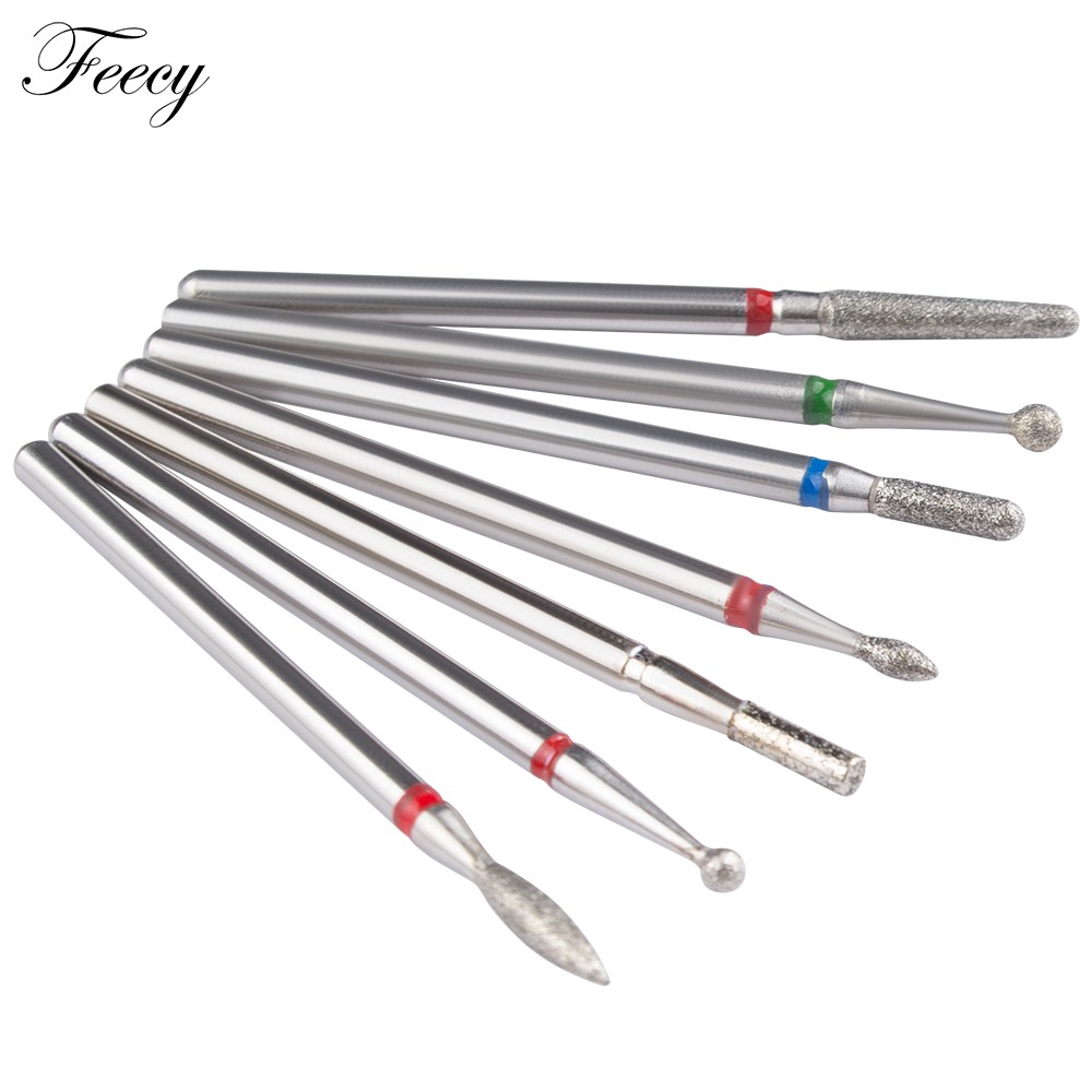 8pcs Diamond Milling Cutter for Manicure Set Nail Drill Bits Accessories Nozzles for Manicure Cutters Pedicure Sanding Nail File