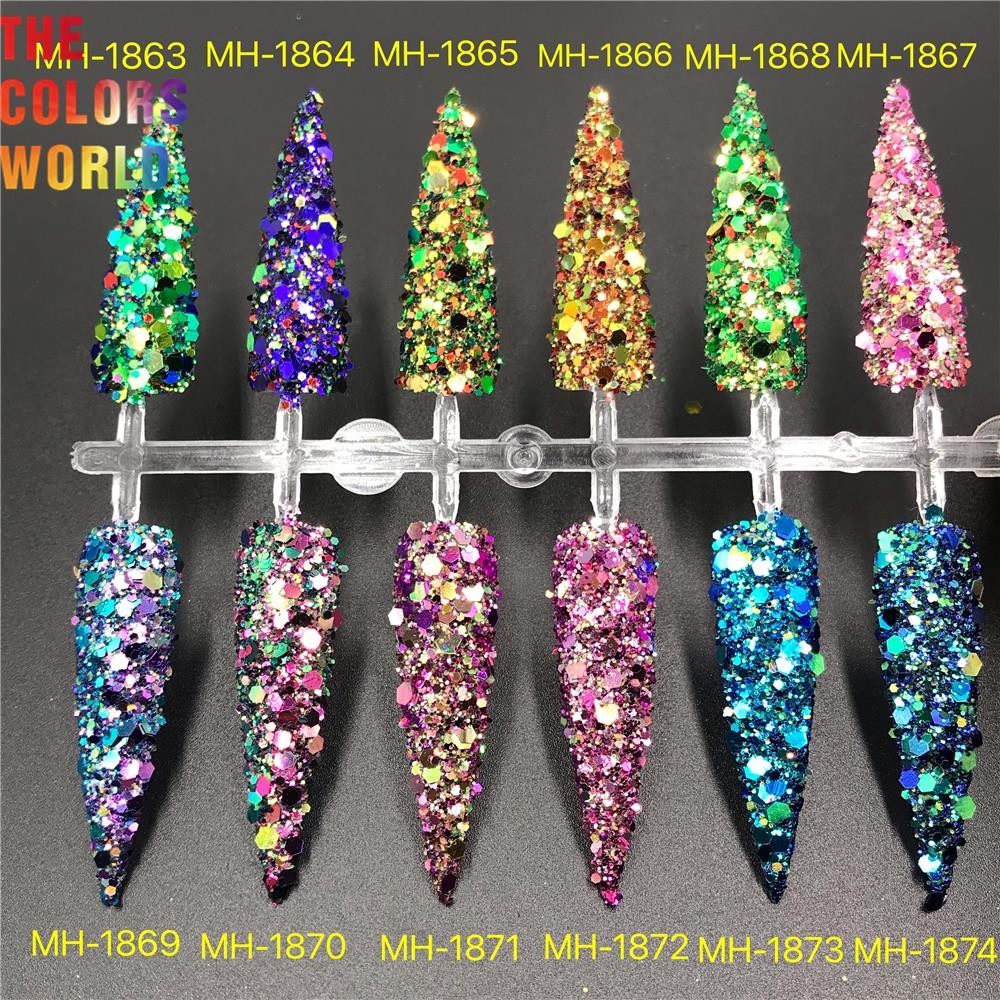 TCT-565 Shinning Chameleon Chunky Nail Glitter Decoration Arte de uñas With Purpurina Groisa Manicure Crafts Festival Accessories