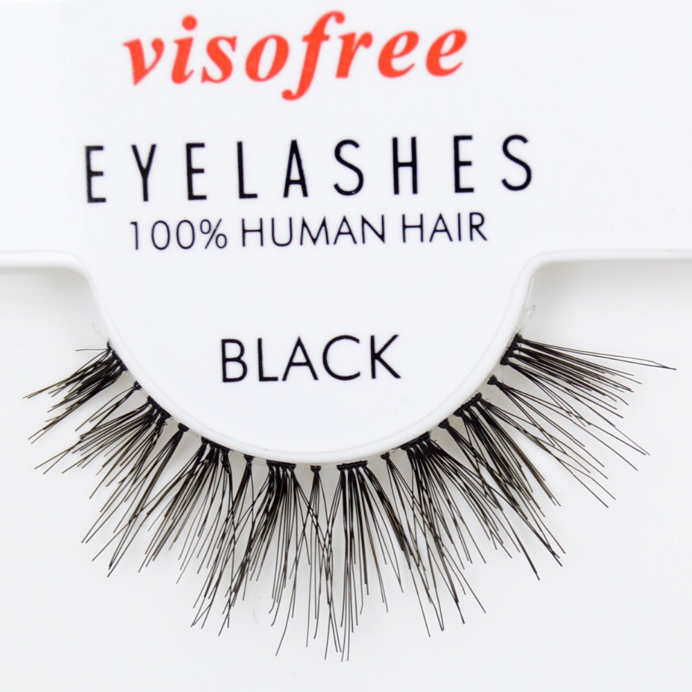 Handmade False Eyelashes 100% Human Hair 12 Pairs Messy Natural Eyelashes maquiagem cilios by Visofree