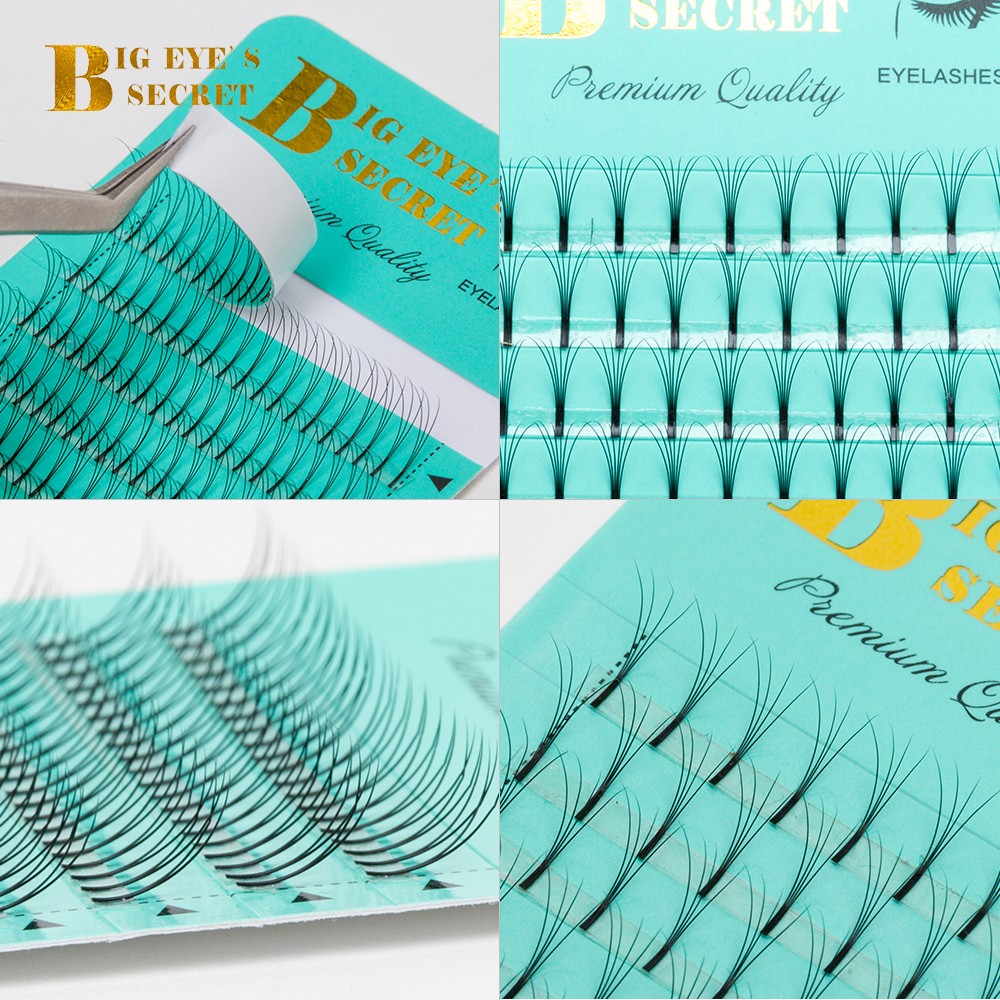 BES Pointy Fans 3D/4D/5D Long Stem Eyelashes Premade Fans Handmade Individual Eyelash Extensions Premade Volume Fans Mink Lashes