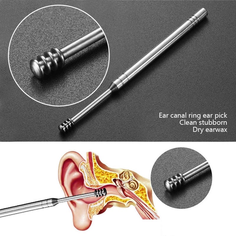 6pcs/set Stainless Steel Ear Wax Ear Cleaning Kit Ear Wax Removal Tools Ear Cleaning Tools