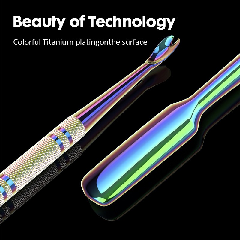 KK Cuticle Remover Dead Skin Pusher Stainless Steel Nail Clippers Cleaner Trimmer High Quality Manicure Hand Tools Foot Care